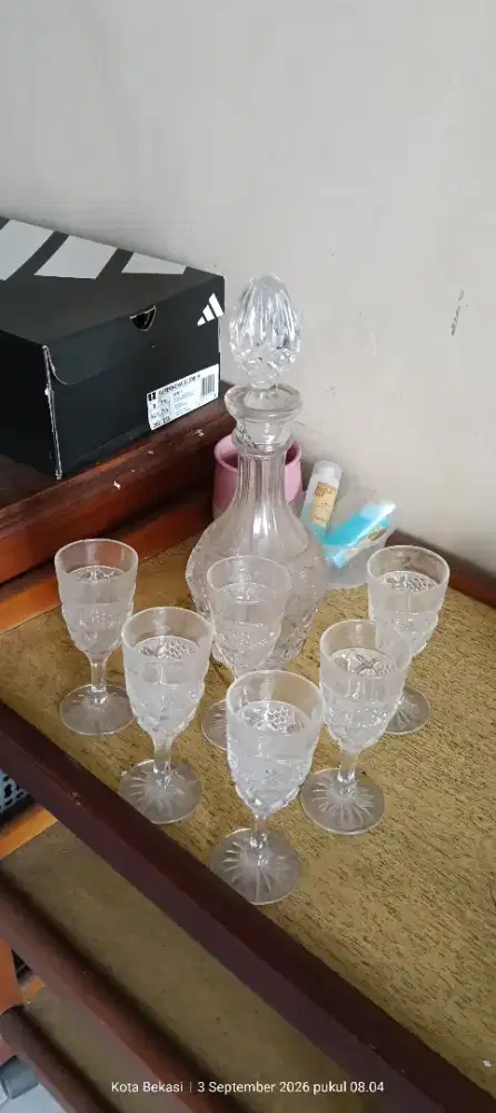 1 set gelas kristal