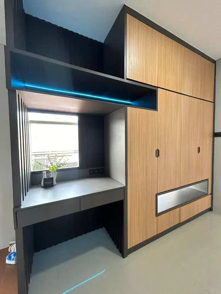 LEMARI CUSTOM MEJA KERJA, MINIMALIS