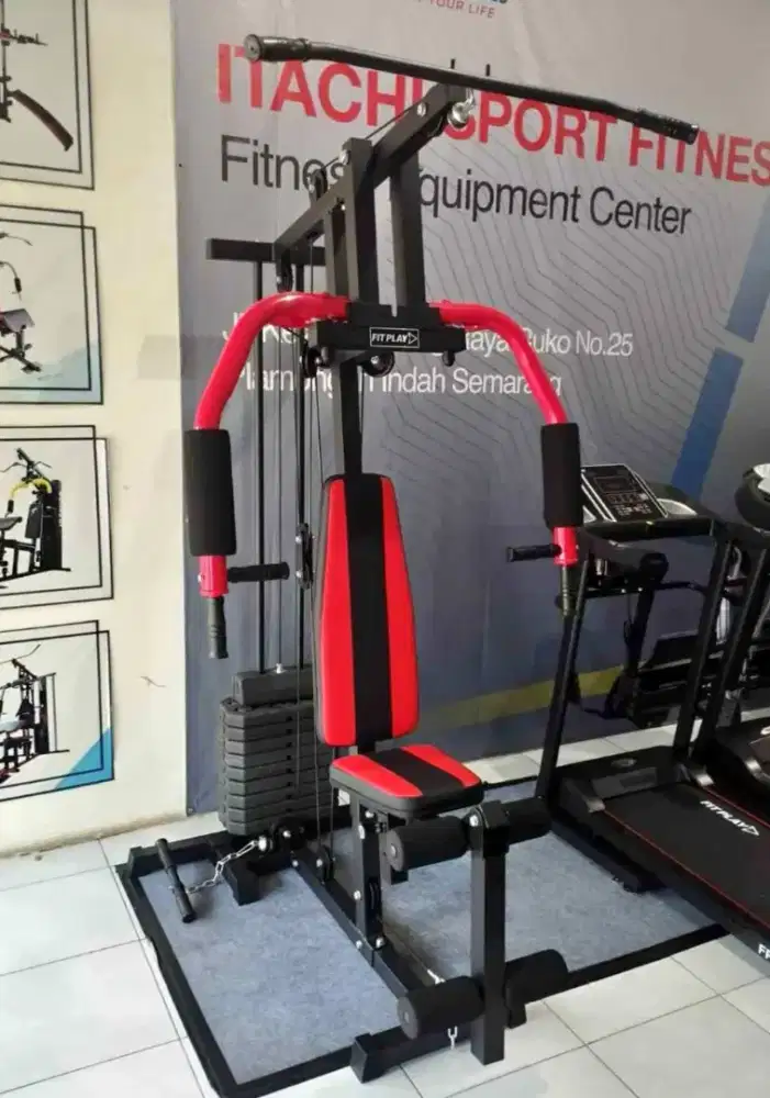 BARU ALAT FITNESS KEBUGARAN HOME GYM 1 SISI FIT PLAY BEBAN 50 KG