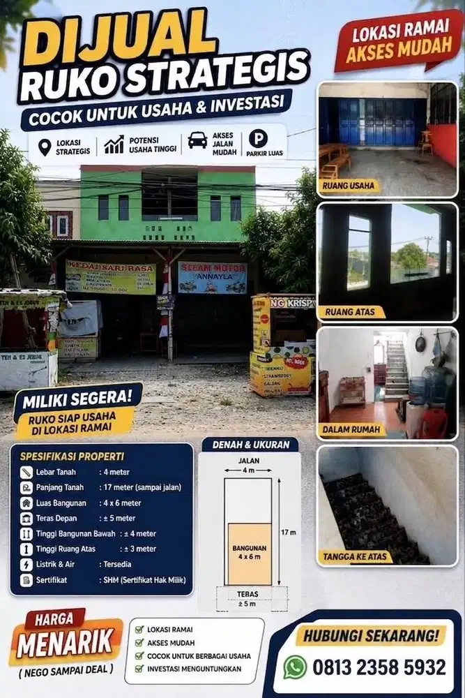 RUKO 2 Lantai Siapa untuk Buka usaha apapun