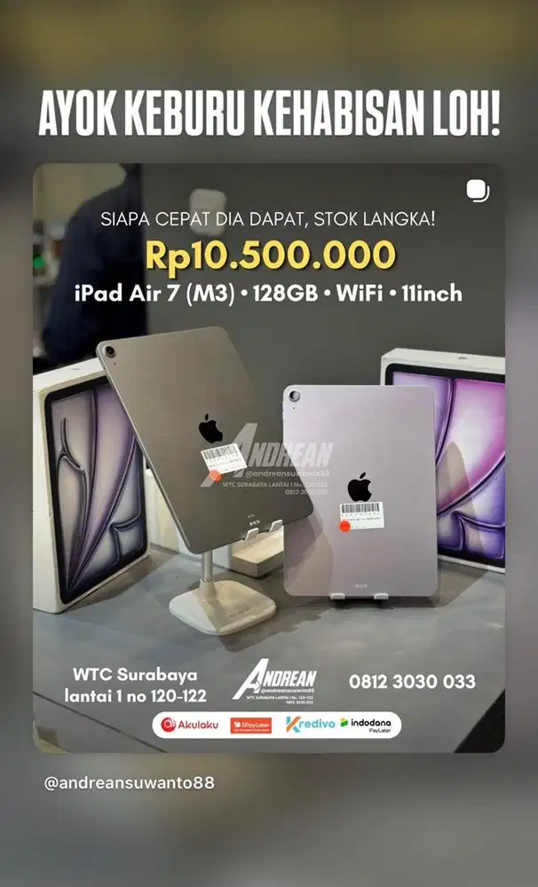 Second Ipad Air 7 wifi 11 inch 128 gb wifi ibox