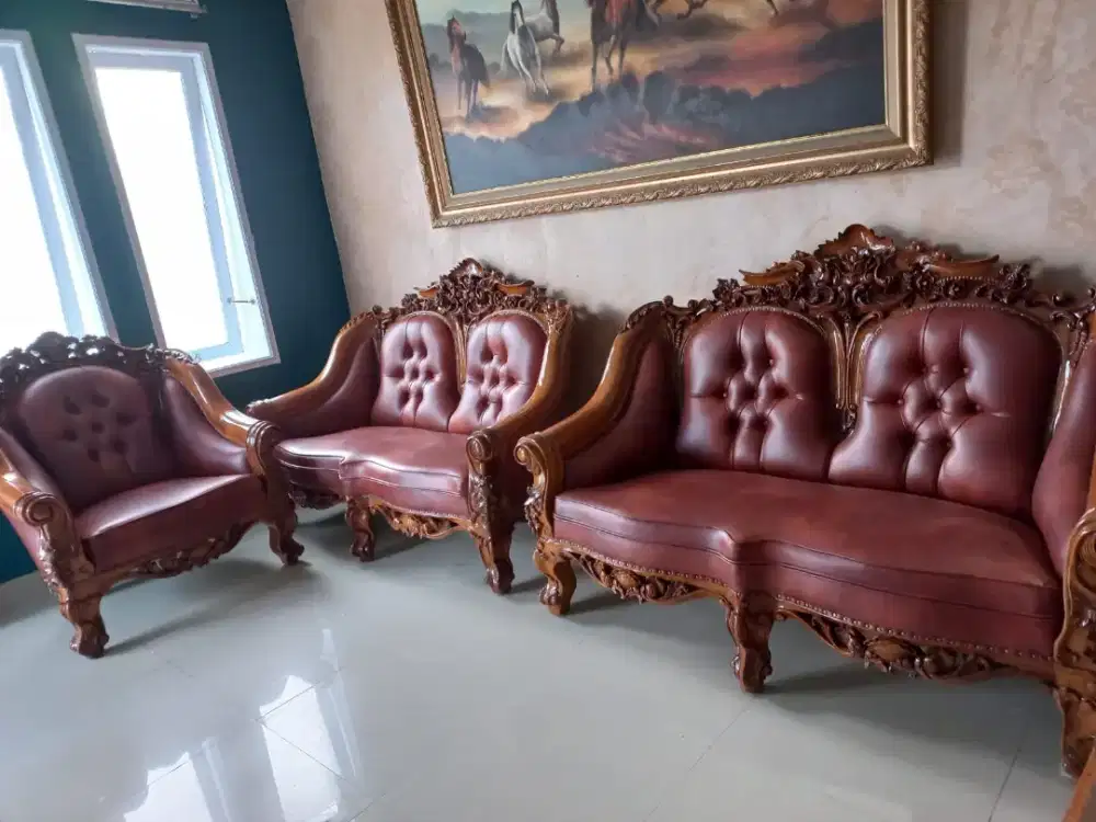 KURSI JATI MEWAH DAN ELEGAN