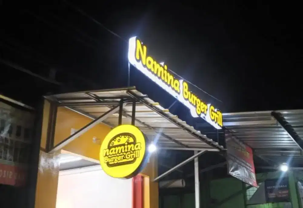 Huruf timbul akrilik neon box