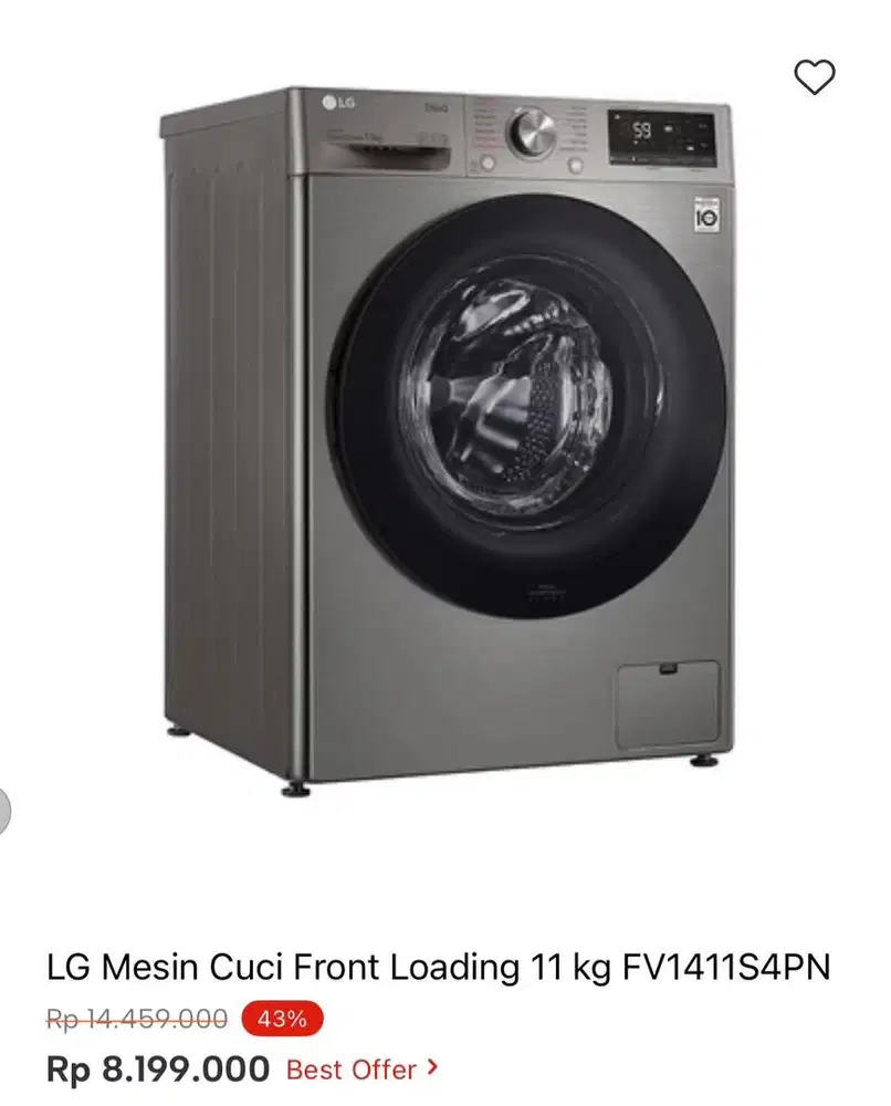 WM FRONT LOAD LG 11kg