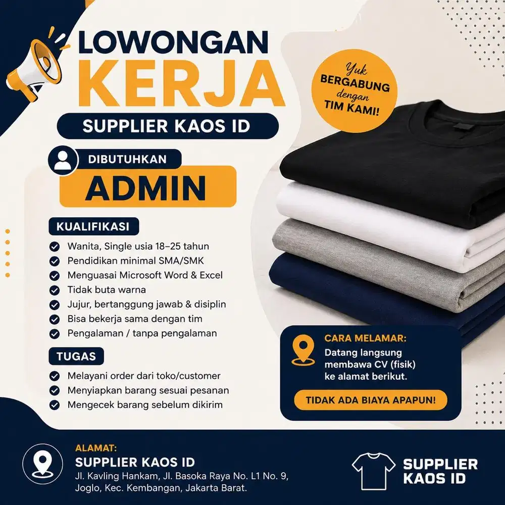 LOWONGAN KERJA ADMIN