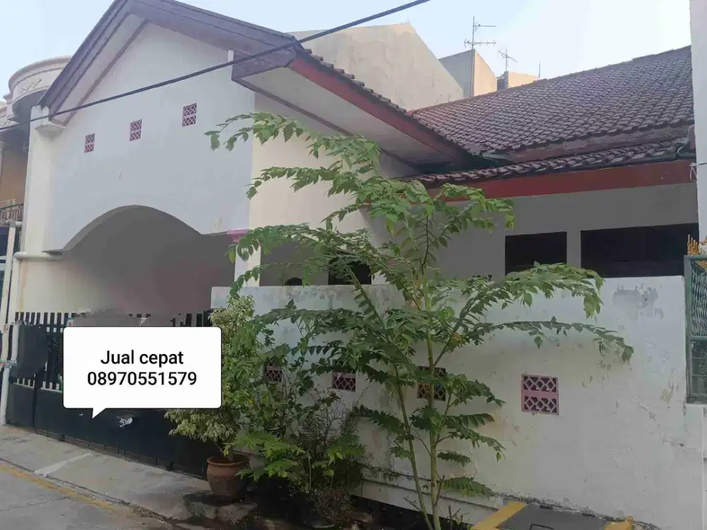 Jual cepat rumah cluster lebar 8 uda tinggi dari jalan di kelapa gading jakut