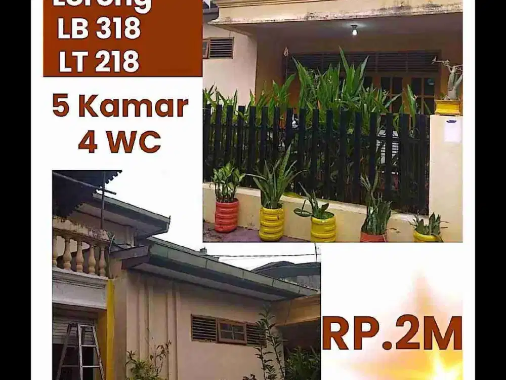 Rmh Jl Onta Lama
Masuk Lorong
samping alfamart masuk r
Rmhnya pas depan mesjid.. LB 318, LT 218, KT 5 (bawah 2 atas 3), KM 4 (bawah 3 atas 1)
Rp. 2 M nego
