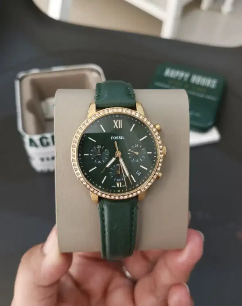 FOSSIL Watch Neutra Green Leather - Jam Tangan Wanita