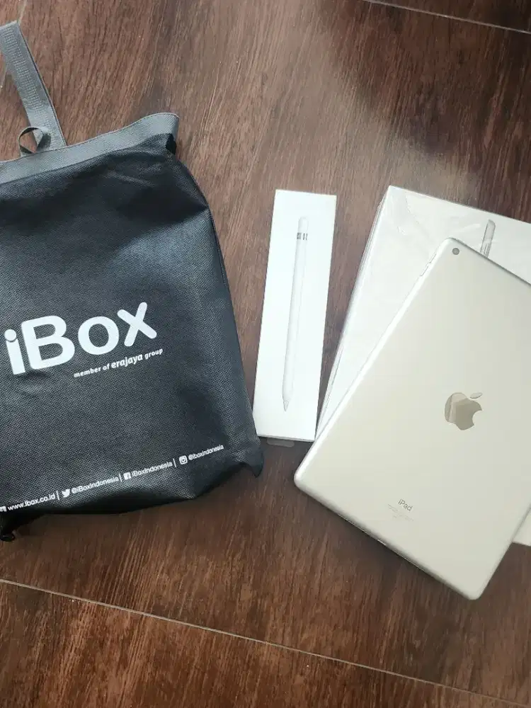 Ipad 9 generation 64Gb ibox resmi full set, free keyboard + pencil