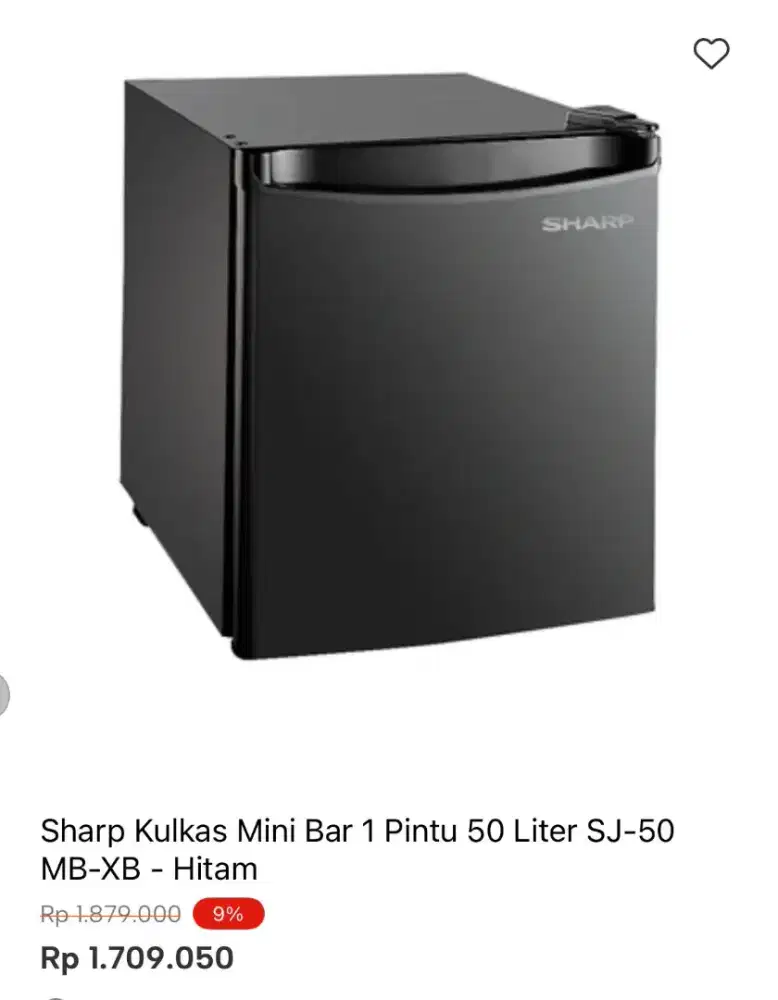 KULKAS MINI BAR SHARP SJ-50-MB