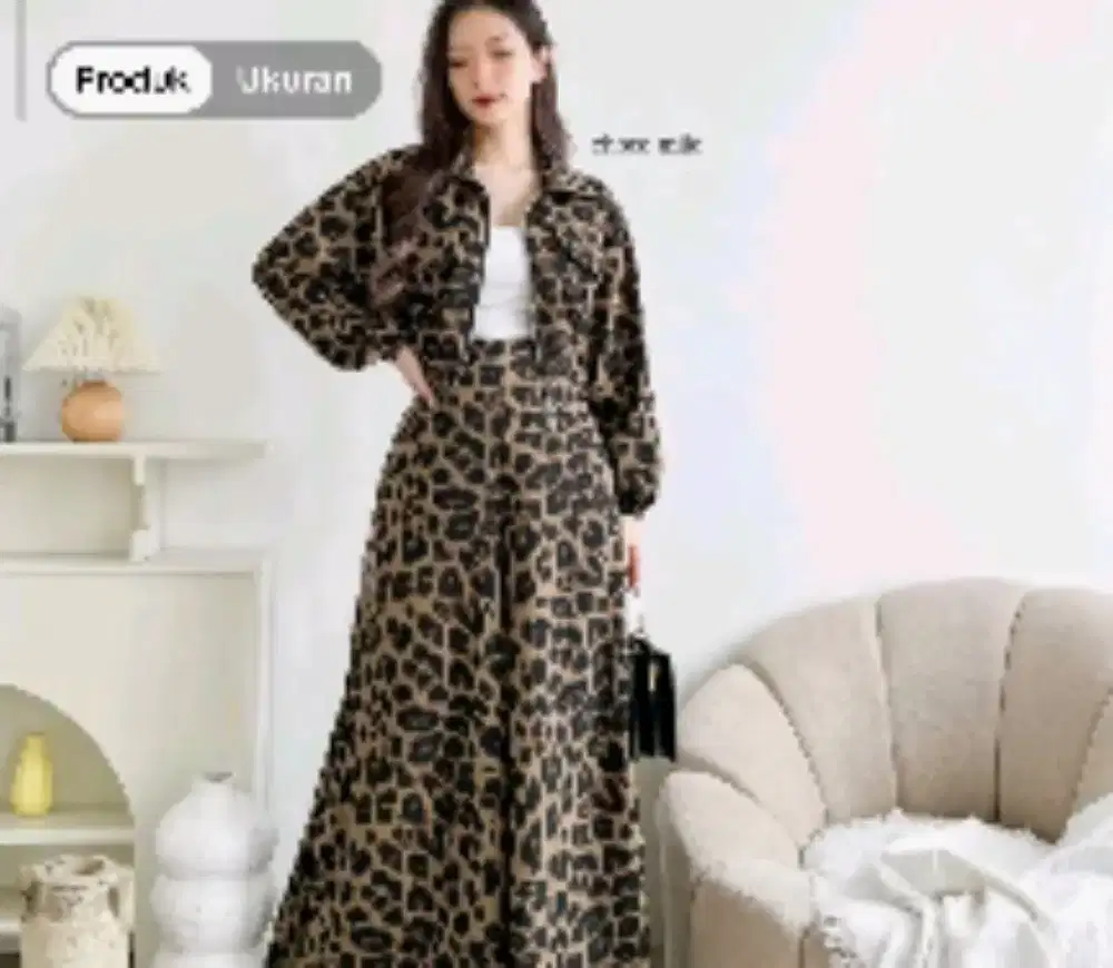 Setelan wanita model leopard