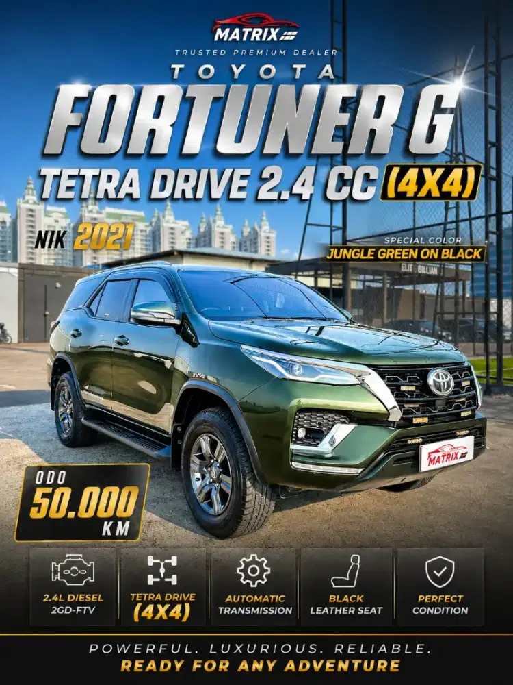 TOYOTA FORTUNER G 4x4!! TOYOTA FORTUNER G 4x4 2021!! TOYOTA FORTUNER!!