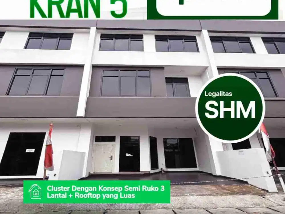 Cluster Semi Ruko 3 Lantai di Jalan Kran 5, Kemayoran, Jakarta Pusat