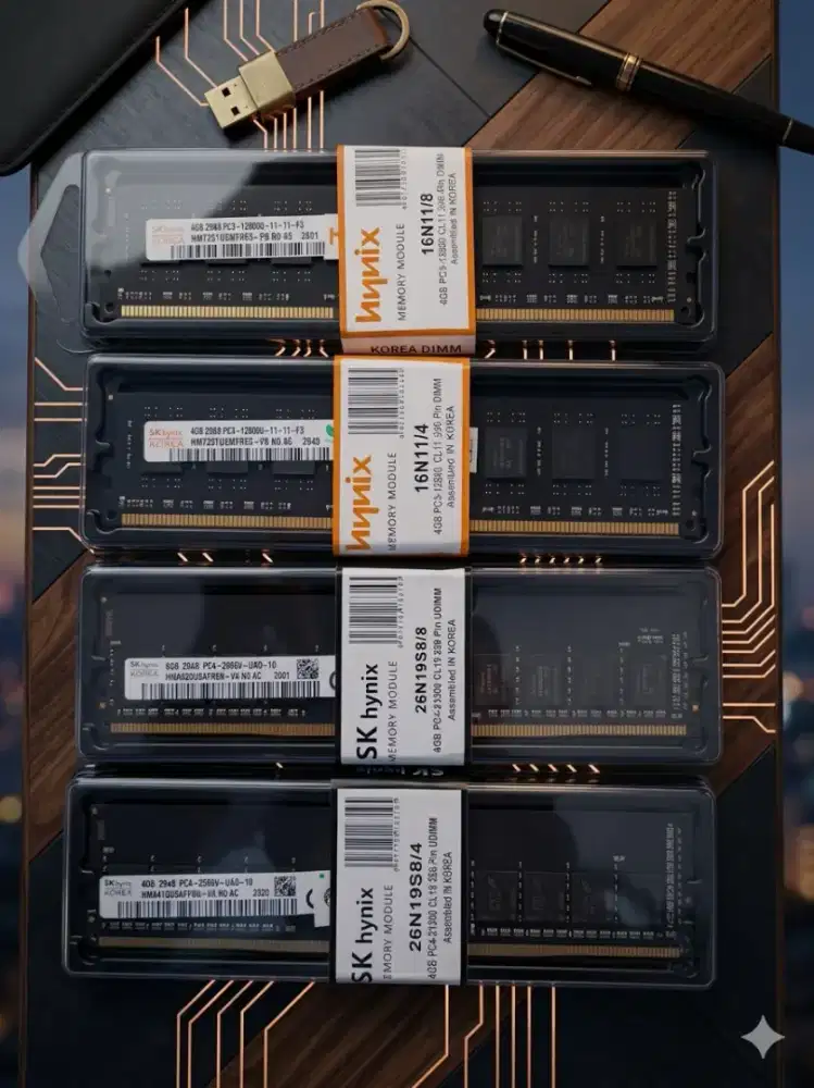 Memory RAM Hynix 4gb, 8gb, 16gb ddr3 dan ddr4