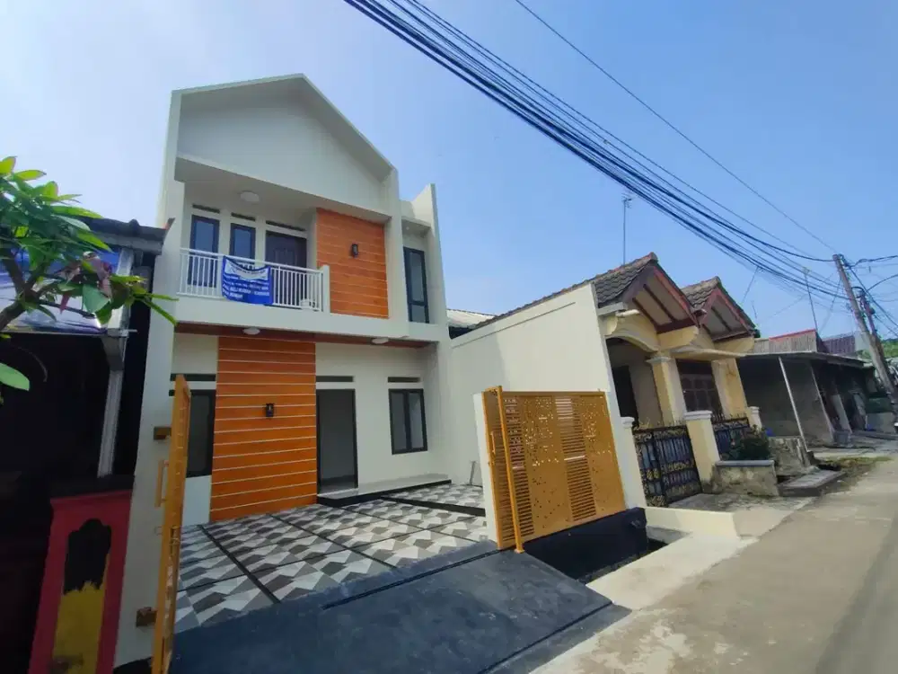 DIJUAL RUMAH MINIMALIS MEZZANINE DI PERUIMAHAN GRAHA HARAPAN BUMYAGARA, MUSTIKAJAYA