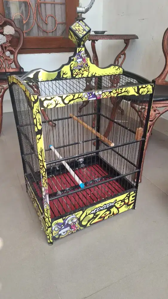 Sangkar kotak 4 ruji fiber decal