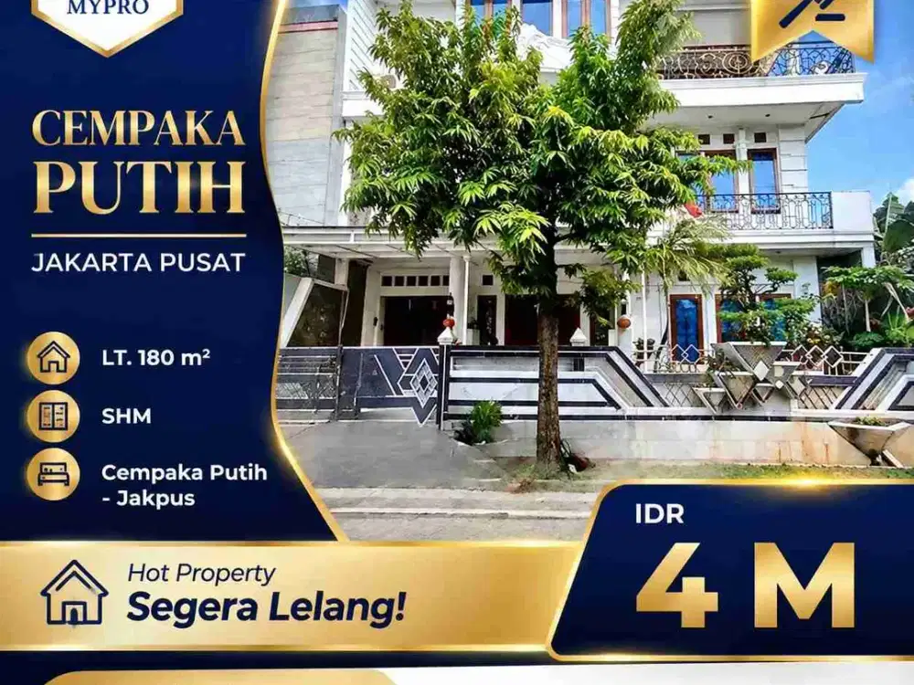 Rumah 3 Lantai Siap Huni Murah Hrs Cash di Cempaka Putih