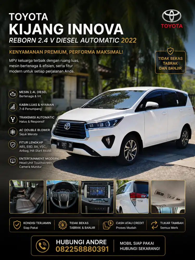 Toyota Kijang Innova Reborn 2.4 V Diesel Automatic 2022