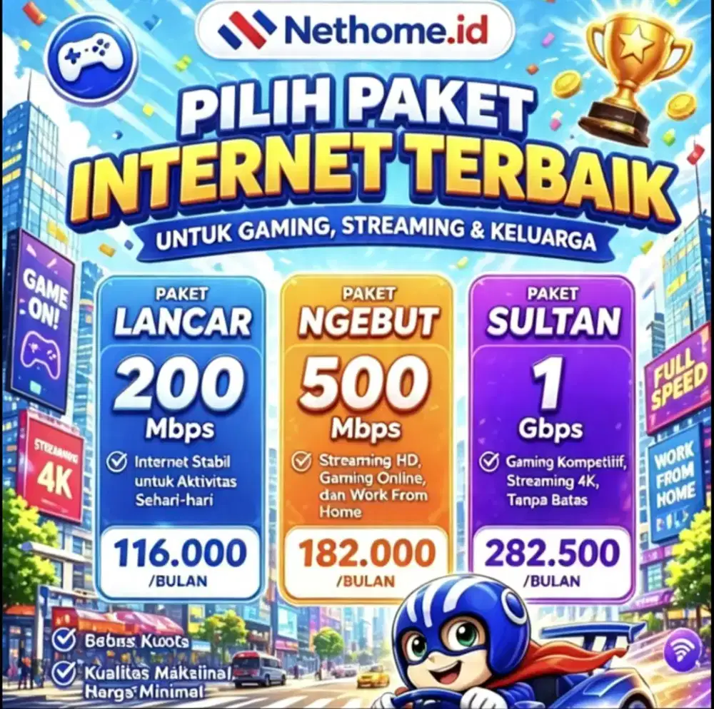 Menerima pemasangan internet Nethome