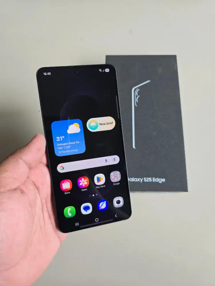 Samsung S25 Edge 512gb 5G Jetblack SEIN Resmi Fullset Mulus Murah
