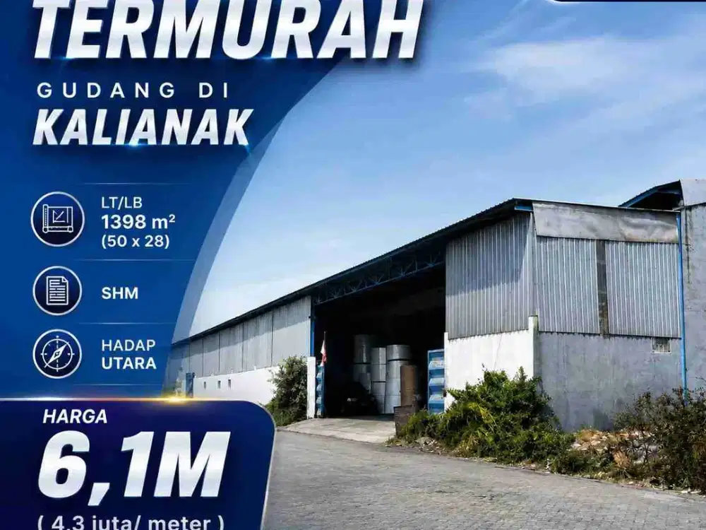 DIJUAL CEPAT LELANG GUDANG MURAH DI KALIANAK 55