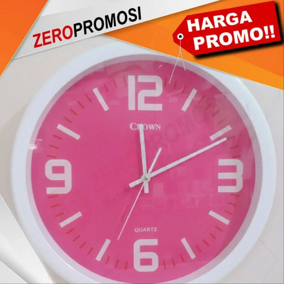 Jam Dinding Promosi 3631 P Custom Logo untuk Branding Perusahaan