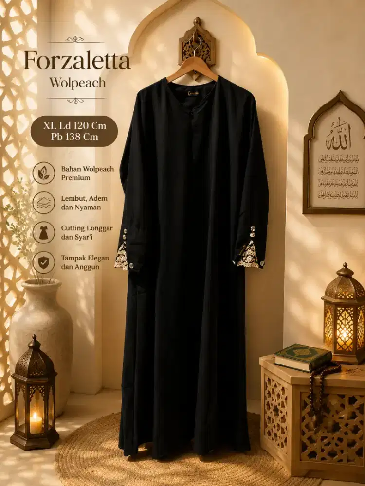 Gamis hitam polos