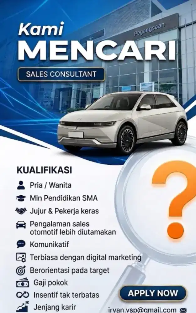 Dicari Sales Consultant