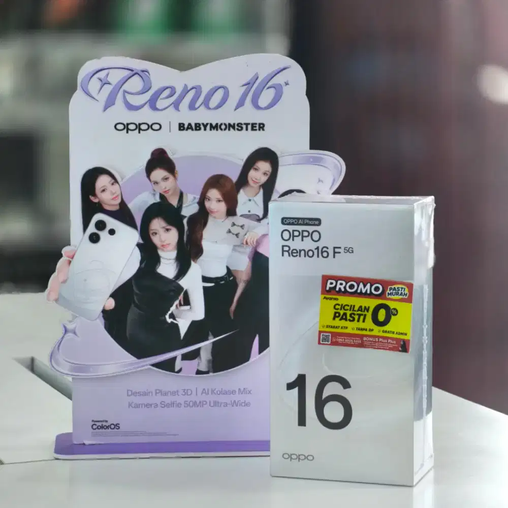 READY TERBARU OPPO RENO 16F BISA KREDIT DISKON 5% UNTUK PELAJAR !!!