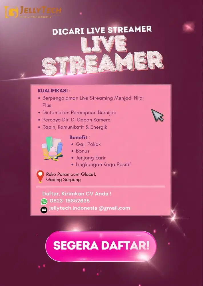 LIVE STREAMER - GADING SERPONG GAJI 3 - 4 JT