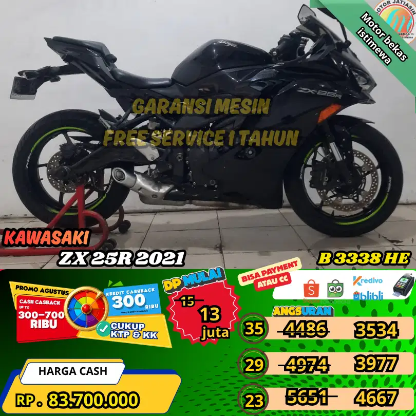 ZX 25R 2021 BISA PAKAI PAYMENT CC & SPYLATER KREDIVO (SUKSESMOTOR)