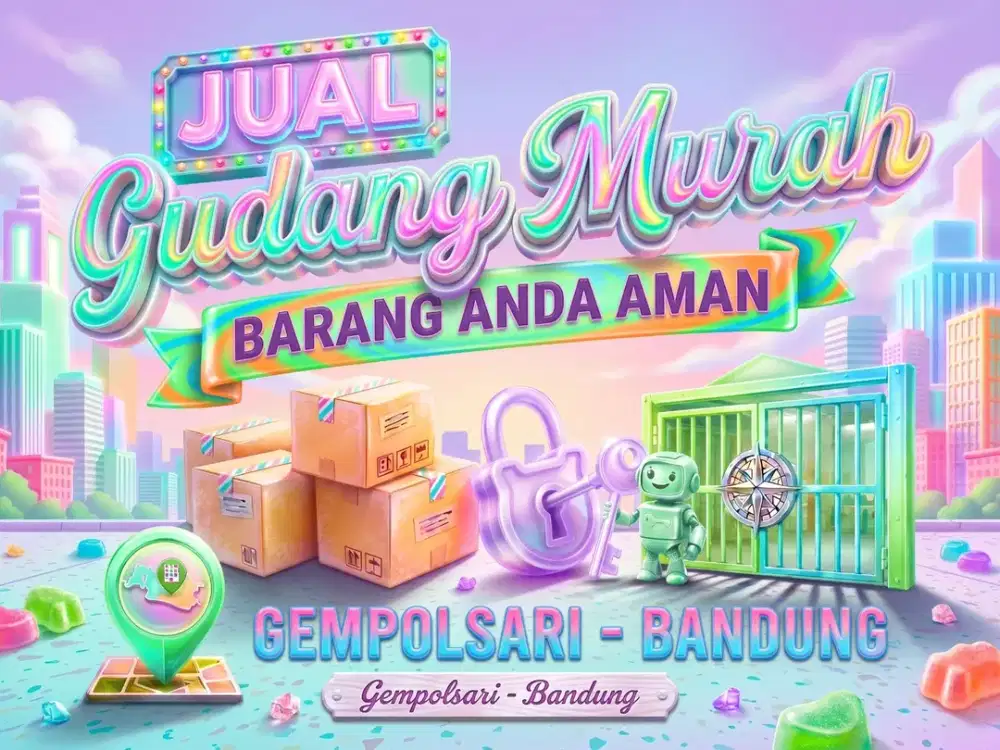 JUAL GUDANG DI GEMPOL SARI, CIJERAH, MELONG, BANDUNG KULON.