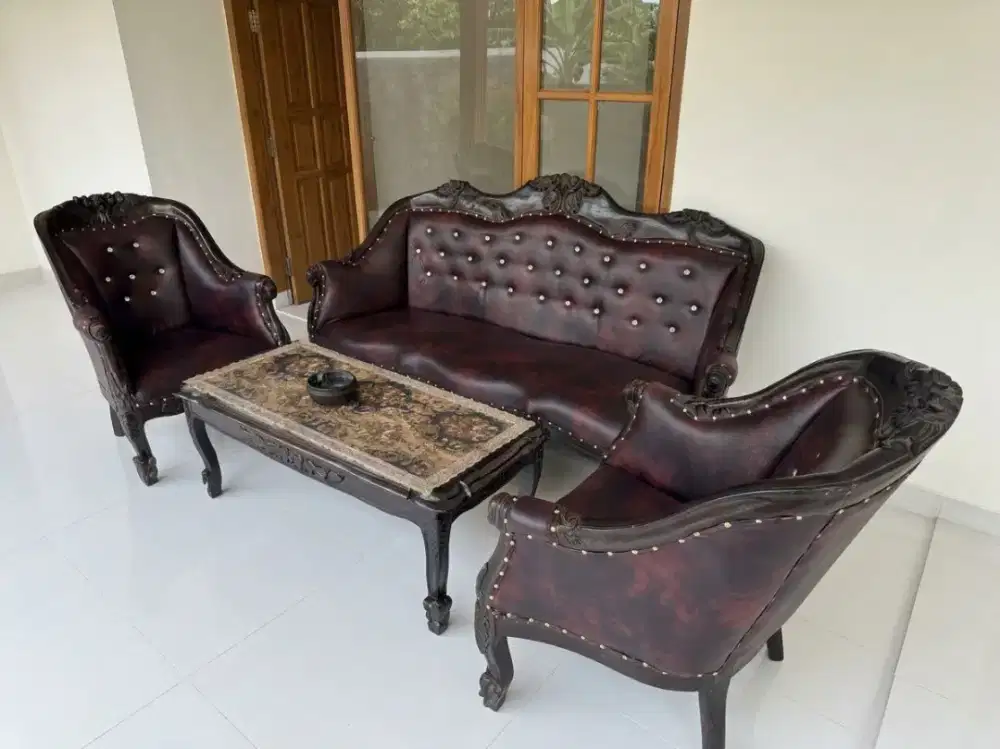 Kursi jati set mulus