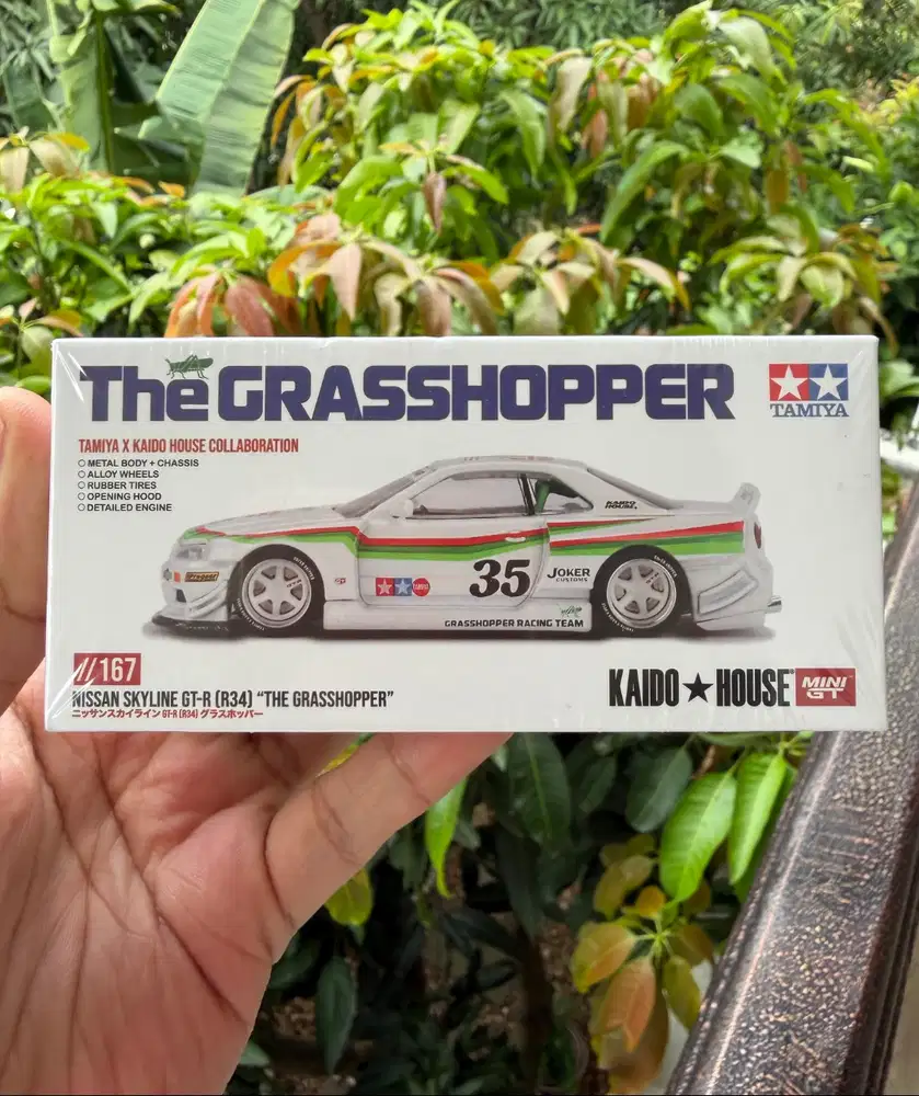 Kaido House Mini GT Nissan Skyline GTR R34 The Grasshopper Tamiya