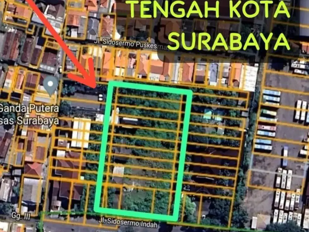 *Jual Tanah Strategis Nol jalan Raya Sidosermo Surabaya*