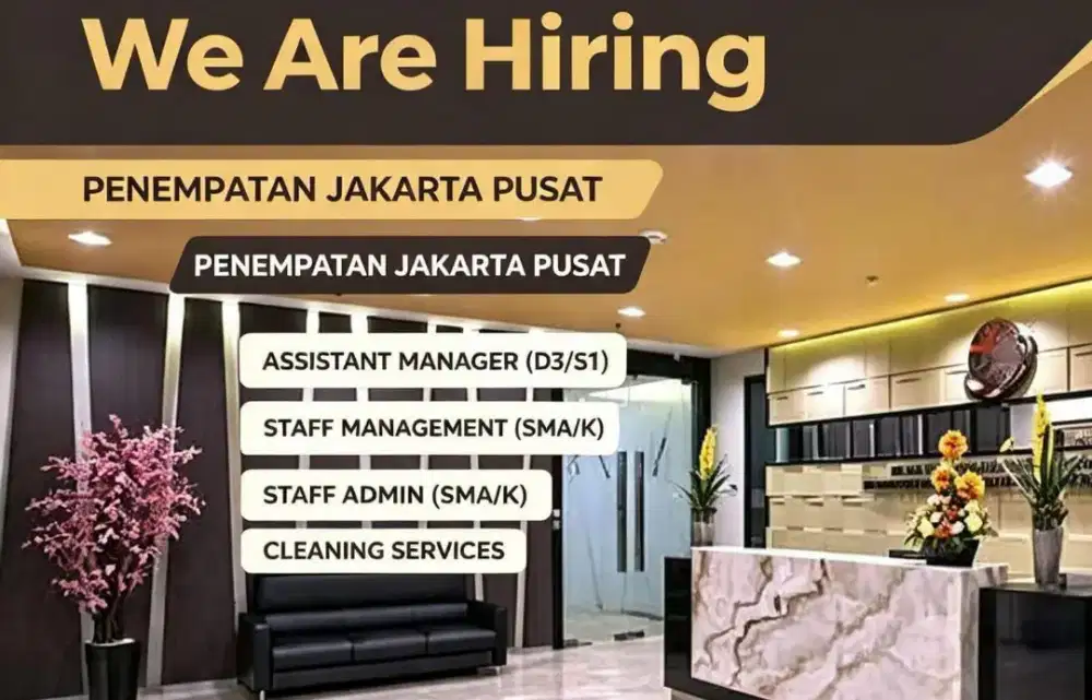 Dibutuhkan staff kantor