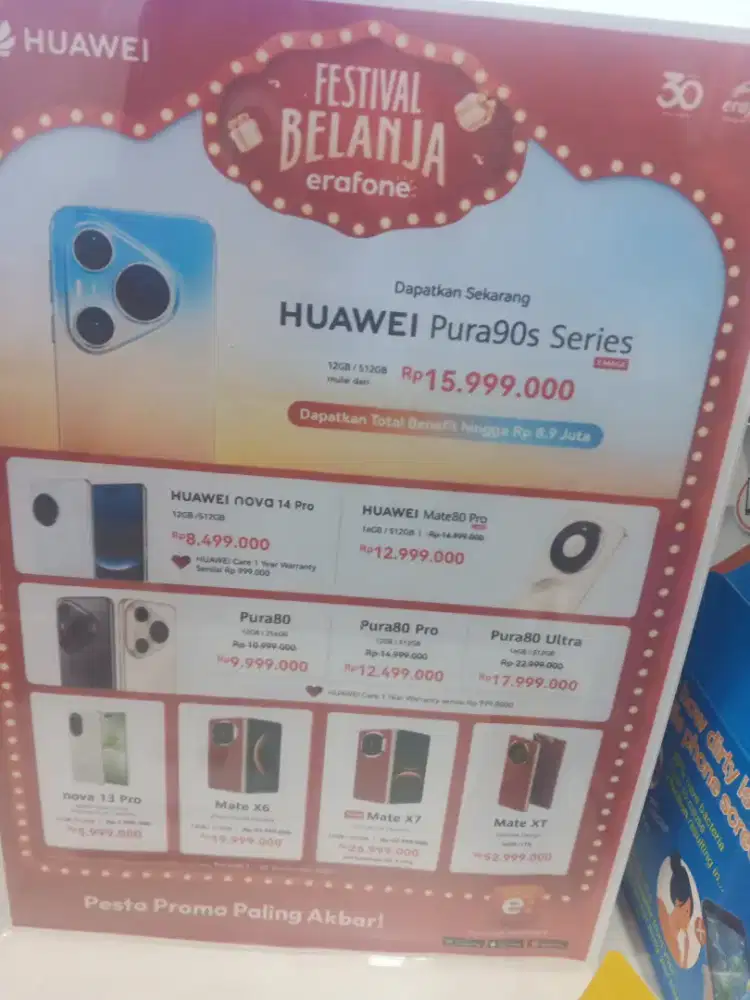 Promo Huawei pura 90s pro max pakai home credit