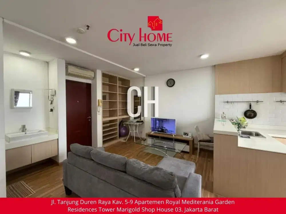 Disewakan Apartemen 1 BR Furnished di Mediterania Garden Residences 2 Tanjung Duren Jakarta Barat