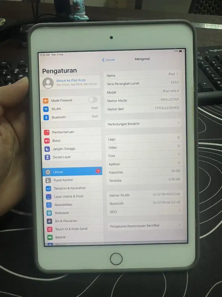 Second Apple Ipad Mini 4 Wifi Only 16GB