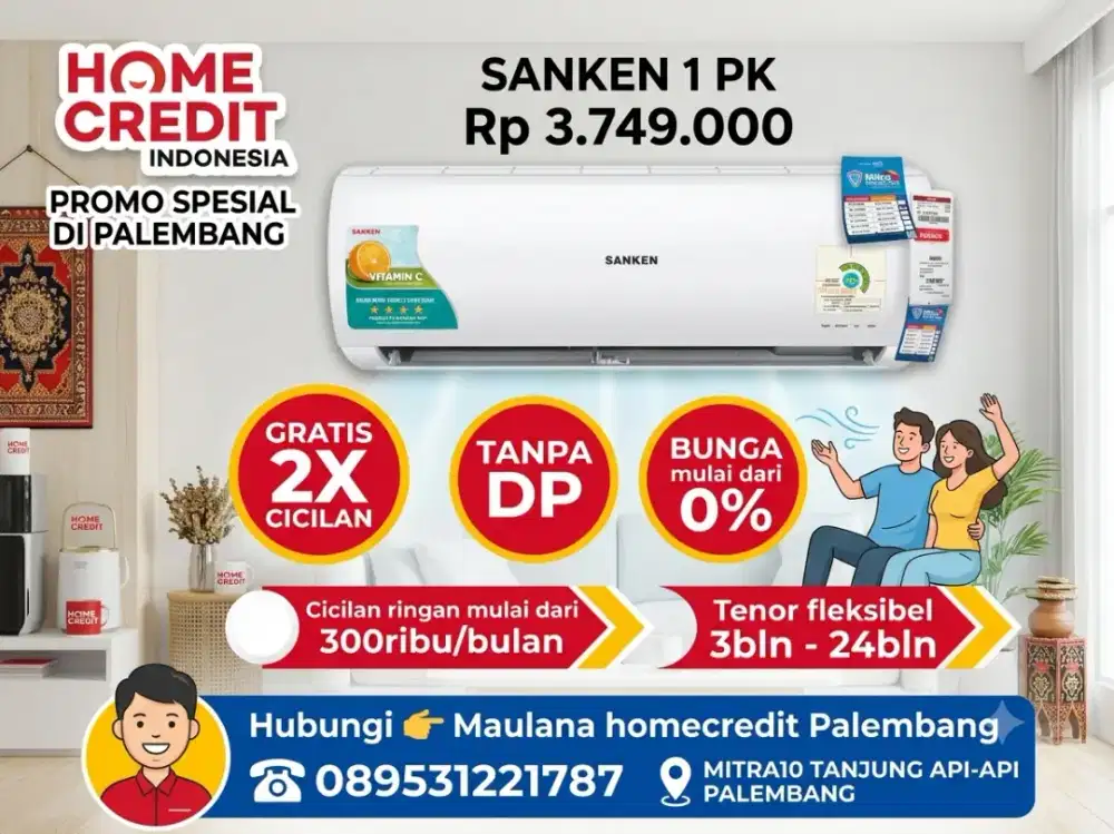 Kredit AC Sanken gratis 1x-2xcicilan