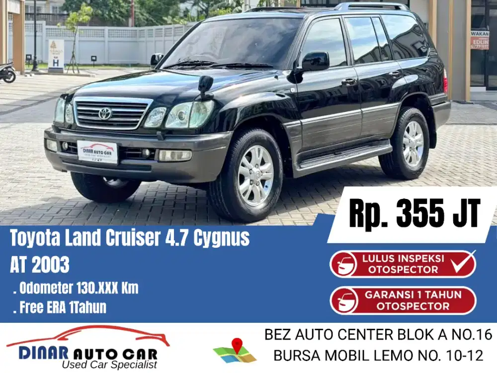 LC VX100 Land Cruser Cygnus 4x4 Night Vision 2003 At Matic *Dinar Auto
