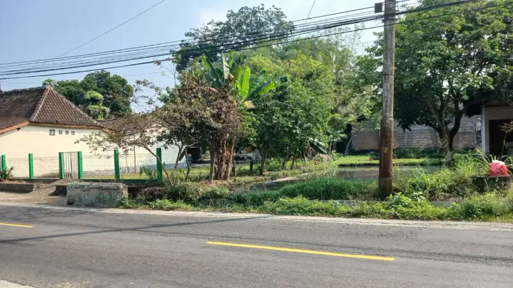 Tanah murah pinggir jalan pakem Kalasan di Pakembinangun Sleman
