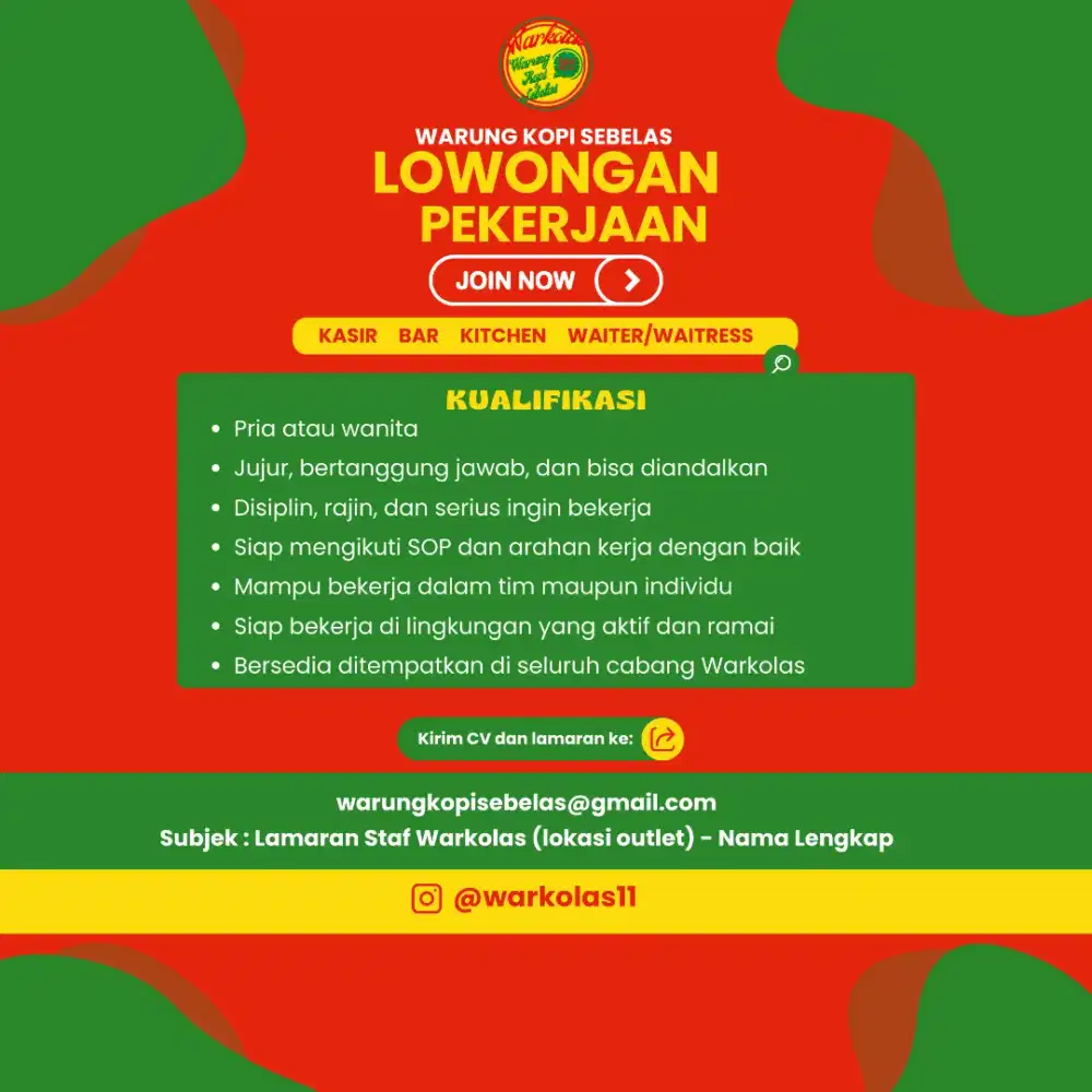 Loker warkolas bekasi