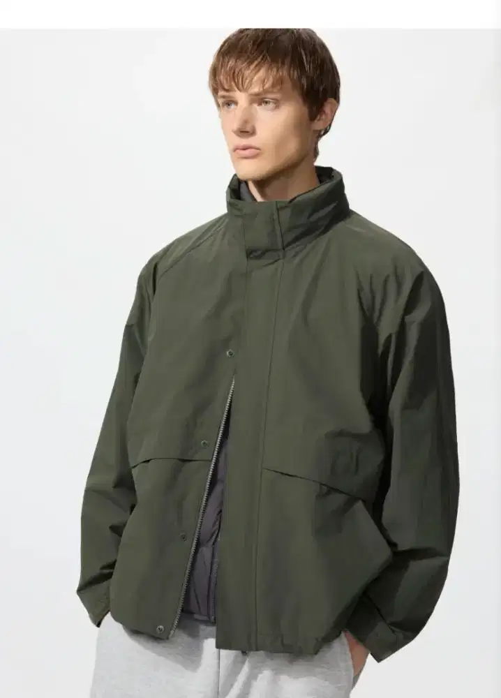 Jaket Uniqlo Blouson Kerah Tegak