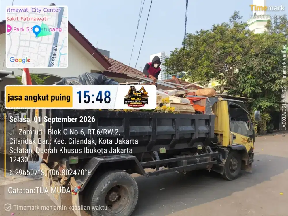 Jasa buang puing dan angkutan tanah galian