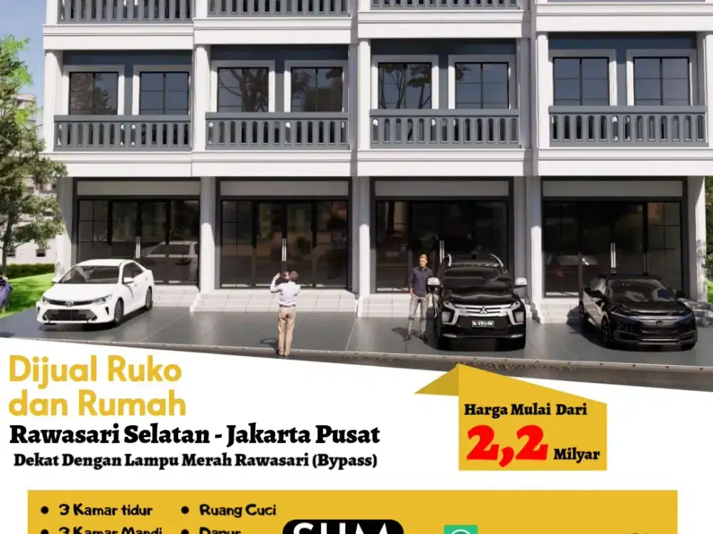 Rumah dan Ruko di Rawasari Selatan Dekat Dengan Lampu Merah Rawasari Jakarta Pusat (Bypass)