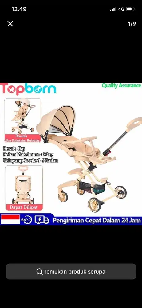 Preloved Stroller dari top born