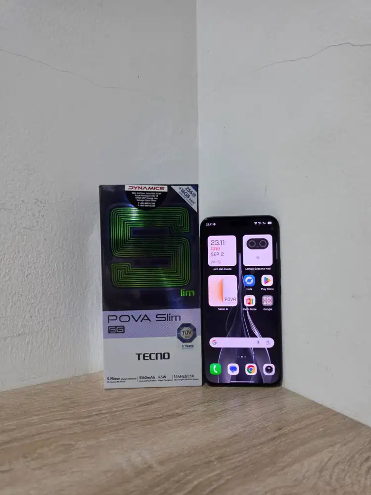 Tecno Pova Slim 5G Rare IMEI Resmi Beacukai 8GB / 256GB Fullset