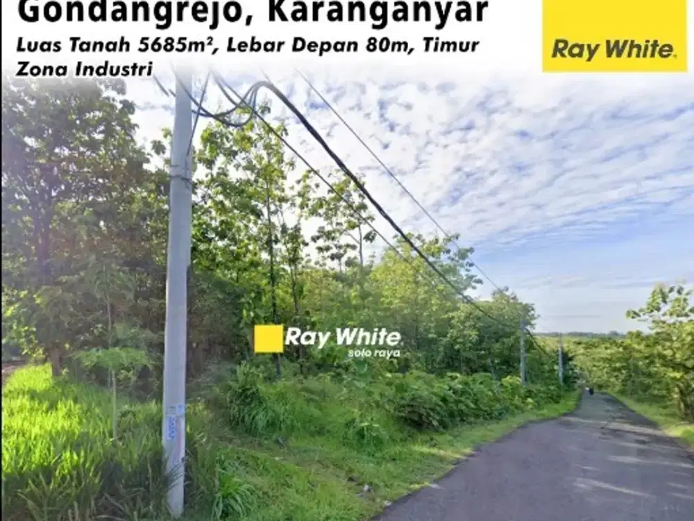Dijual Tanah Zona Industri Gondangrejo, Karanganyar