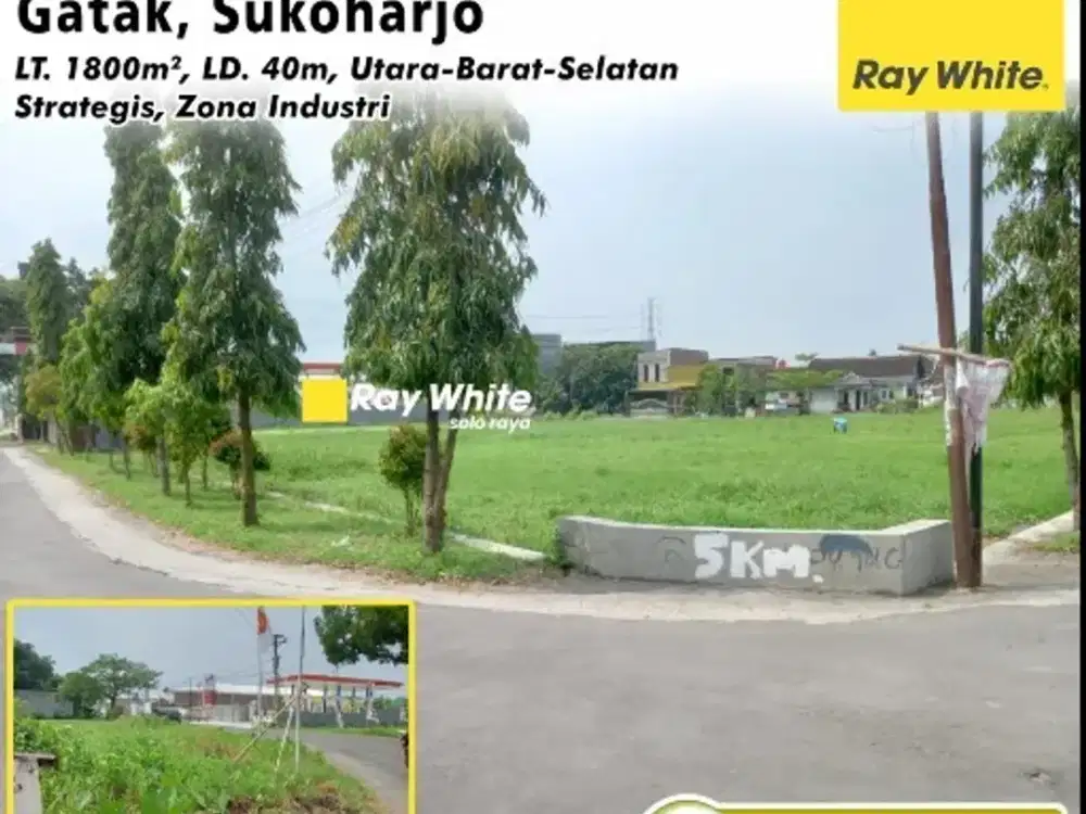 Dijual Tanah Zona Industri Gatak, Sukoharjo
